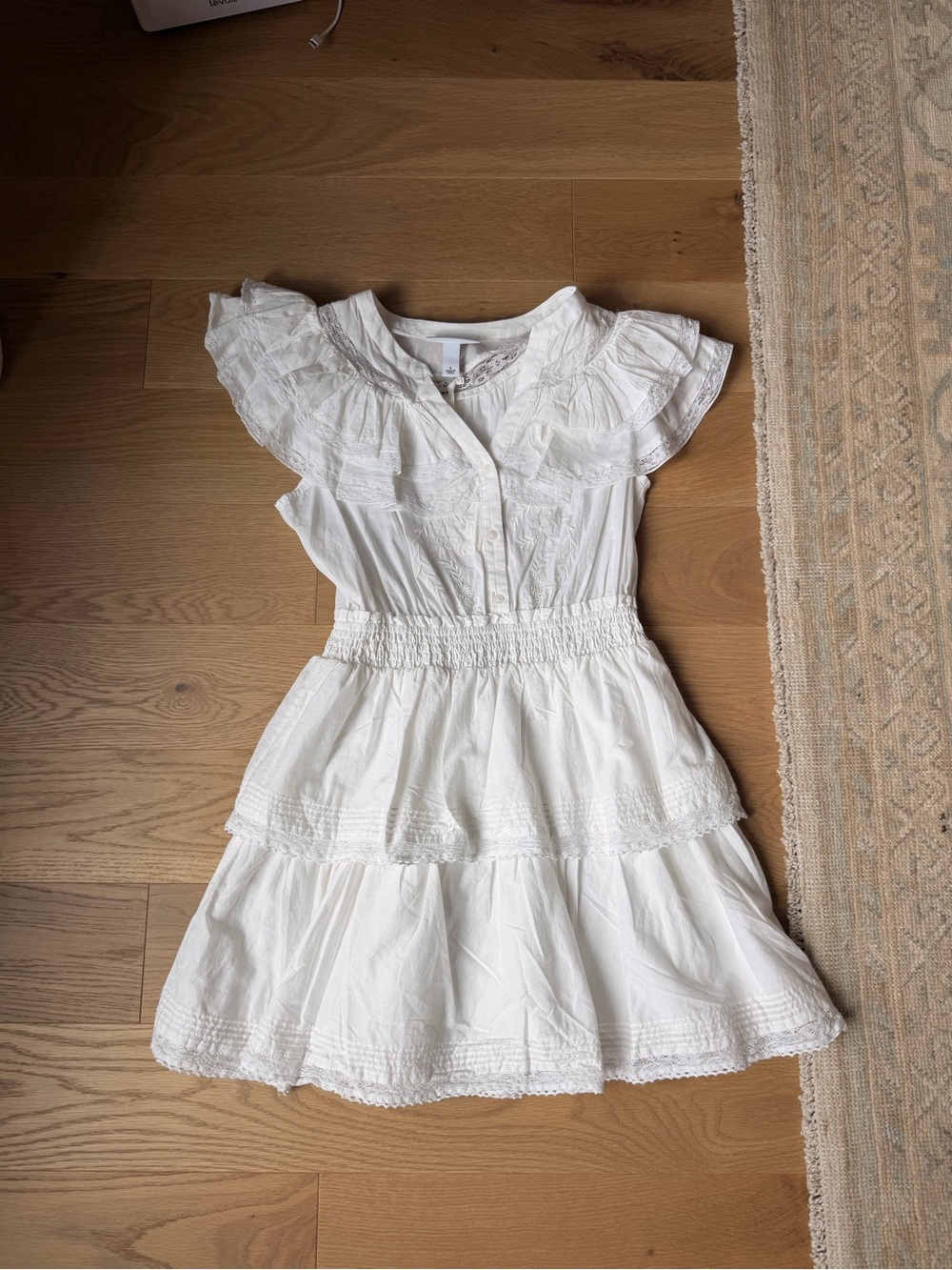 NWT target love shack fancy white ruffle dress